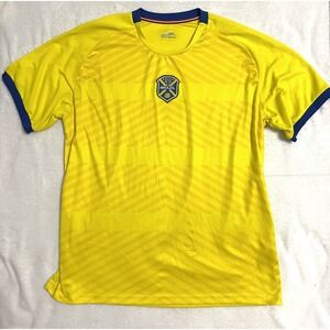 XARA Brazil Soccer Yellow Jersey Shirt Short Sleeve Crossroads Sports Adult XL